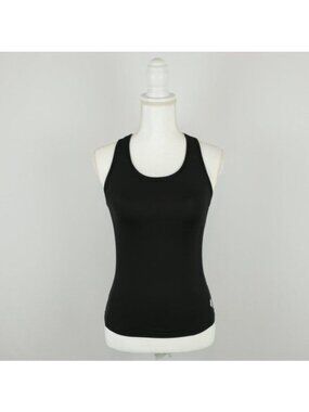 Descente Women's Small Black Scoop Neck Racerback Activewear Support Tank Top